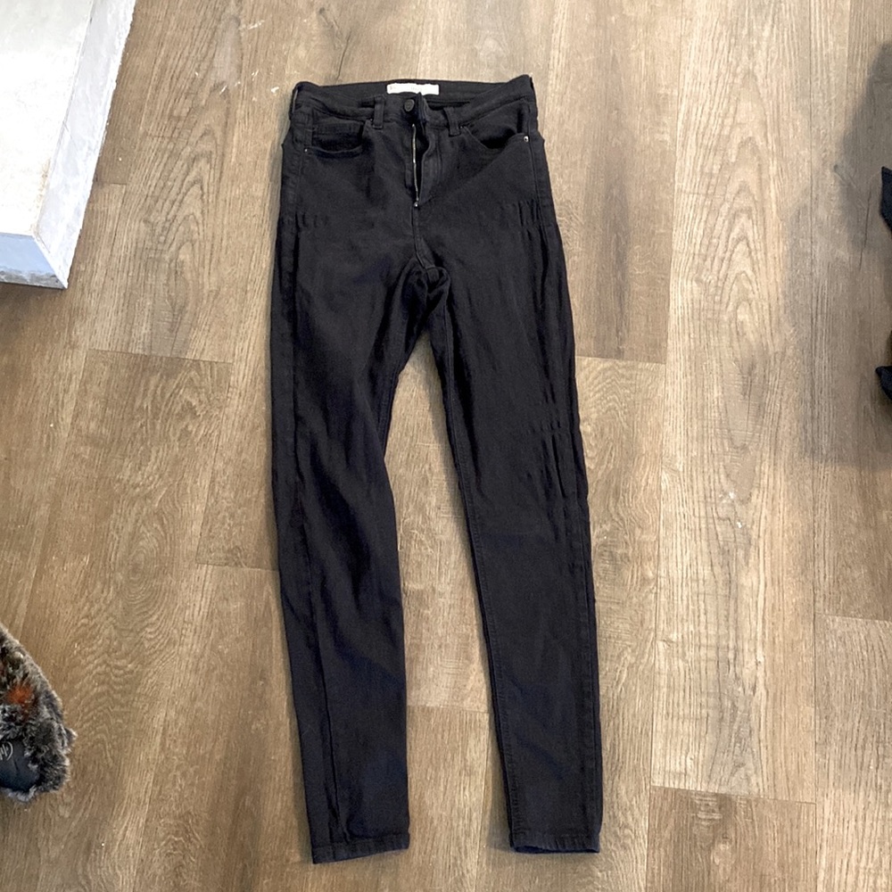 Black top shop, high rise, skinny jeans